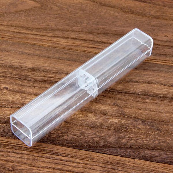 全透明PS塑料四方筆盒-1